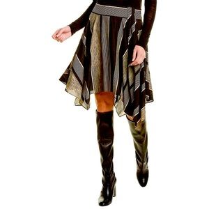 Halston Heritage Silk Hankerchief Skirt - Sz 4